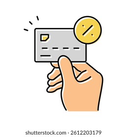 credit card payment color icon vector. credit card payment sign. isolated symbol illustration