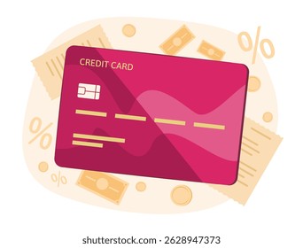 Credit Card Payment for Financial and Card Payment Concept Illustration