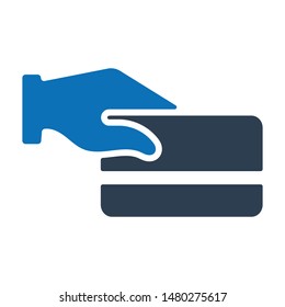 Credit card payment flat vector icon