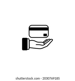 Credit card payment icon. Contactless payments. Vector icon isolated on white background.