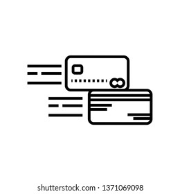 Credit Card payment icon isolated on white background, vector illustration
