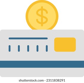 Imagen vectorial del icono Pago con tarjeta de crédito. Adecuado para aplicaciones web móviles y medios de impresión.