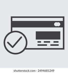 Credit card payment icon. Credit card vector Icon. 