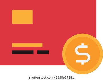 Icono de pago de tarjeta de crédito Vector Ilustración plana