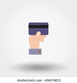 Credit card payment. Icon for web and mobile application. Vector illustration on a white background. Flat design style.