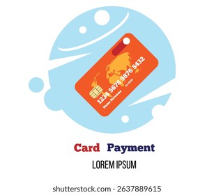 Credit Card Payment Idea Flat Style Effects. Money and finances concept vector art