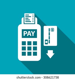 Credit card payment, magnetic stripe reading