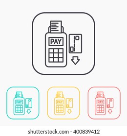 Credit card payment, magnetic stripe reading 