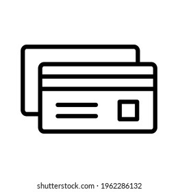 Kreditkarte, Zahlungsart, Banksymbol, Vektorbild. Kann auch für den Kundensupport und die Benutzeroberfläche verwendet werden. Geeignet für den Einsatz in Web-Apps, mobilen Apps und Printmedien.