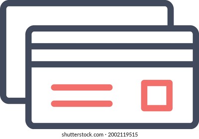 Credit card, payment method, banking icon vector image. Can also be used for customer support and UI. Suitable for use on web apps, mobile apps and print media.