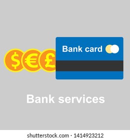 Credit card, payment method, cash flow statement, bank services, deposit and withdraw, easy loan, management system, saving money, financial solution, dollar coin, transaction security vector icon