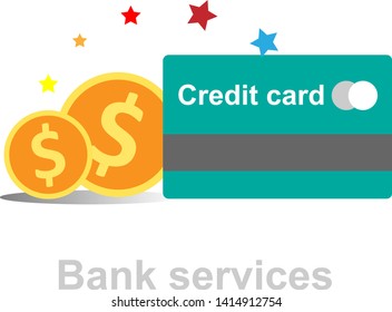 Credit Card, Payment Method, Cashflow Forecast, Bank Services, Deposit And Withdraw, Easy Loan, Cash Back Program, Saving Money, Financial Solution, Bank Card, Dollar Coin, Transaction Security Icon