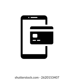 Credit Card Payment on Mobile App Flat Style