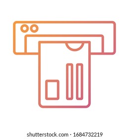 credit card payment online line degradient style vector illustration design