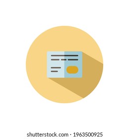 Credit card. Payment options. Flat icon in a circle. Commerce vector illustration