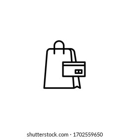 credit card payment shopping icon vector illustration