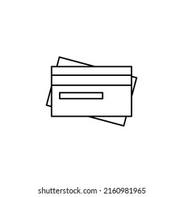 Credit Card, Payment Thin Line Icon Vector Illustration Logo Template. Suitable For Many Purposes.
