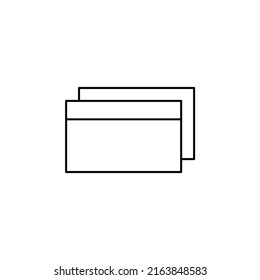 Credit Card, Payment Thin Line Icon Vector Illustration Logo Template. Suitable For Many Purposes.