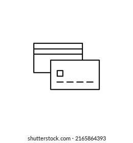 Credit Card, Payment Thin Line Icon Vector Illustration Logo Template. Suitable For Many Purposes.