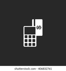 Credit card payment transaction sign simple icon on background