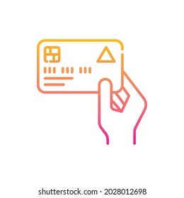 ilustración de estilo de icono de gradiente vectorial de pago de tarjeta de crédito. Archivo EPS 10