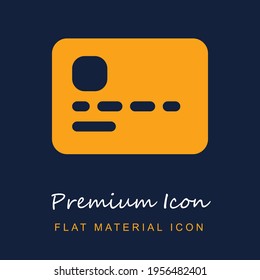 Credit Card premium material ui ux isolated vector icon in navy blue and orange colors svg
