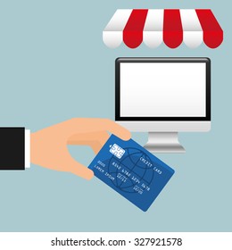 Credit card purchases design, vector illustration eps10 graphic 