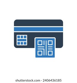 Credit Card Qr Code Icon Sign Symbol