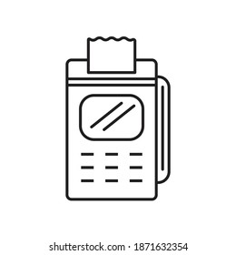 Credit card reader icon design isolated on white background. vector illustration