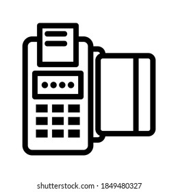 Credit Card Reader icon or logo isolated sign symbol vector illustration - high quality black style vector icons
