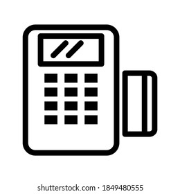 Credit Card Reader icon or logo isolated sign symbol vector illustration - high quality black style vector icons
