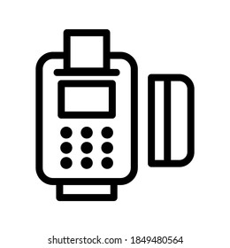 Credit Card Reader icon or logo isolated sign symbol vector illustration - high quality black style vector icons
