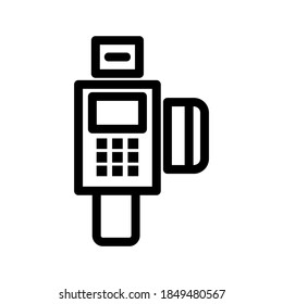 Credit Card Reader icon or logo isolated sign symbol vector illustration - high quality black style vector icons
