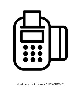 Credit Card Reader icon or logo isolated sign symbol vector illustration - high quality black style vector icons
