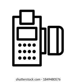 Credit Card Reader icon or logo isolated sign symbol vector illustration - high quality black style vector icons
