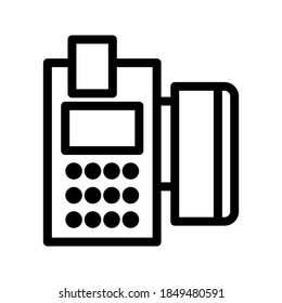 Icono del lector de tarjetas de crédito o logotipo símbolo de señalización aislado ilustración vectorial de alta calidad de iconos vectoriales de estilo negro
