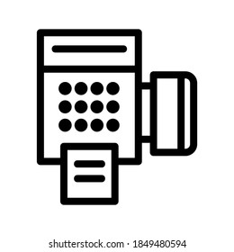 Credit Card Reader icon or logo isolated sign symbol vector illustration - high quality black style vector icons
