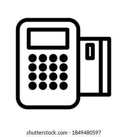 Credit Card Reader icon or logo isolated sign symbol vector illustration - high quality black style vector icons
