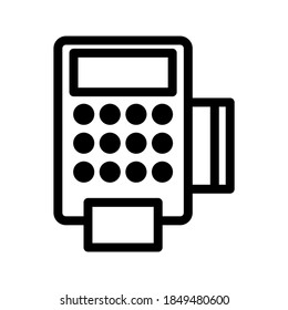 Credit Card Reader icon or logo isolated sign symbol vector illustration - high quality black style vector icons
