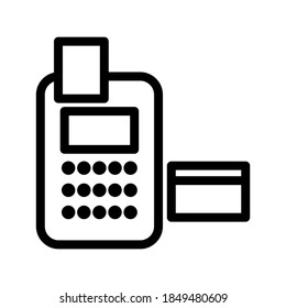 Credit Card Reader icon or logo isolated sign symbol vector illustration - high quality black style vector icons
