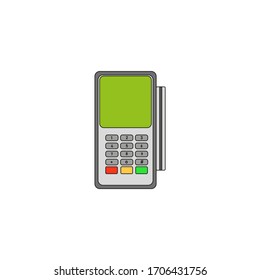credit card reader. illustration for web and mobile design.