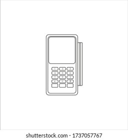 credit card reader. illustration for web and mobile design.