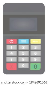 Credit card reader. NFC terminal. vector