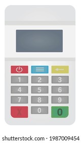 Credit card reader. NFC terminal. vector