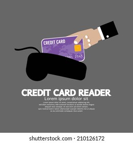 Credit Card Reader Vector Illustration