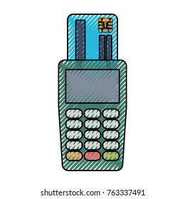 credit card reader vector illustration