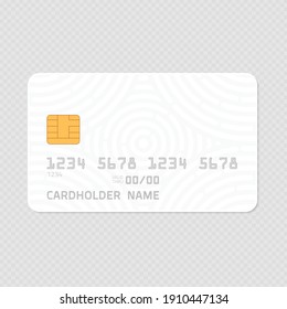 Credit Card Realistic Mockup. Clear Plastic Card Template On Transparent Background. Business And Finance Concept. 