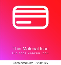 Credit card red and pink gradient material white icon minimal design
