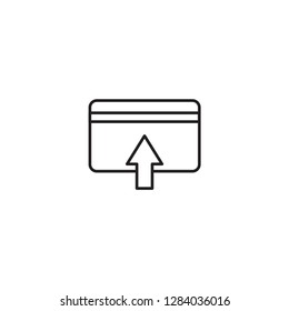 Credit card related vector line icon