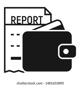 Credit card report icon. Simple illustration of credit card report vector icon for web design isolated on white background